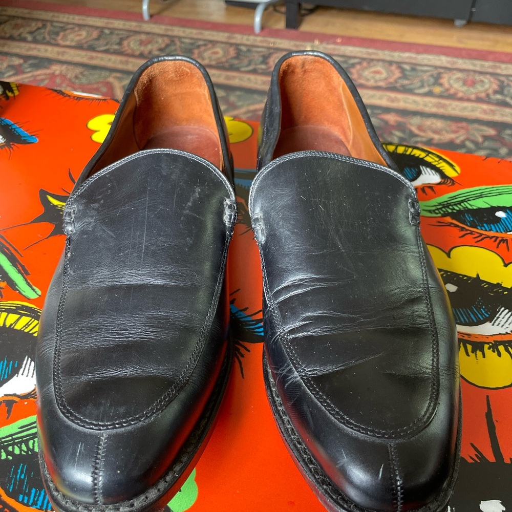 Allen Edmonds Black Leather Slip-On Loafers